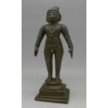 A Hindu Khmer statue in bronze of Vishnu,