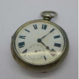 A Lineham Newark fine silver pocket watch