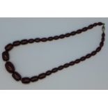 A sherry amber bead necklace