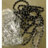 Ten hematite bead necklaces