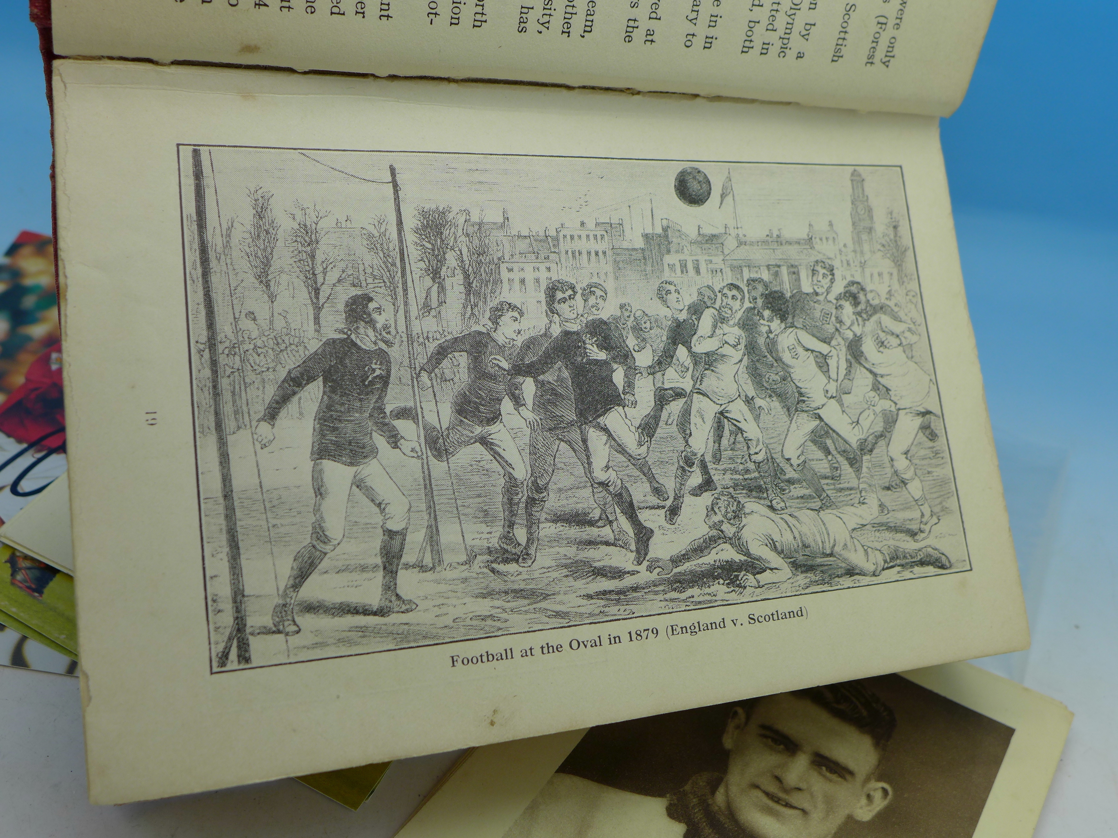 A 1930's Football Encyclopedia, Manchester United pictures, one signed, - Image 4 of 4