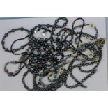 Haematite bead necklaces