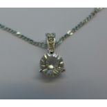 A Swarovski pendant and chain,