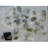 Twenty-five pairs of screw back earrings