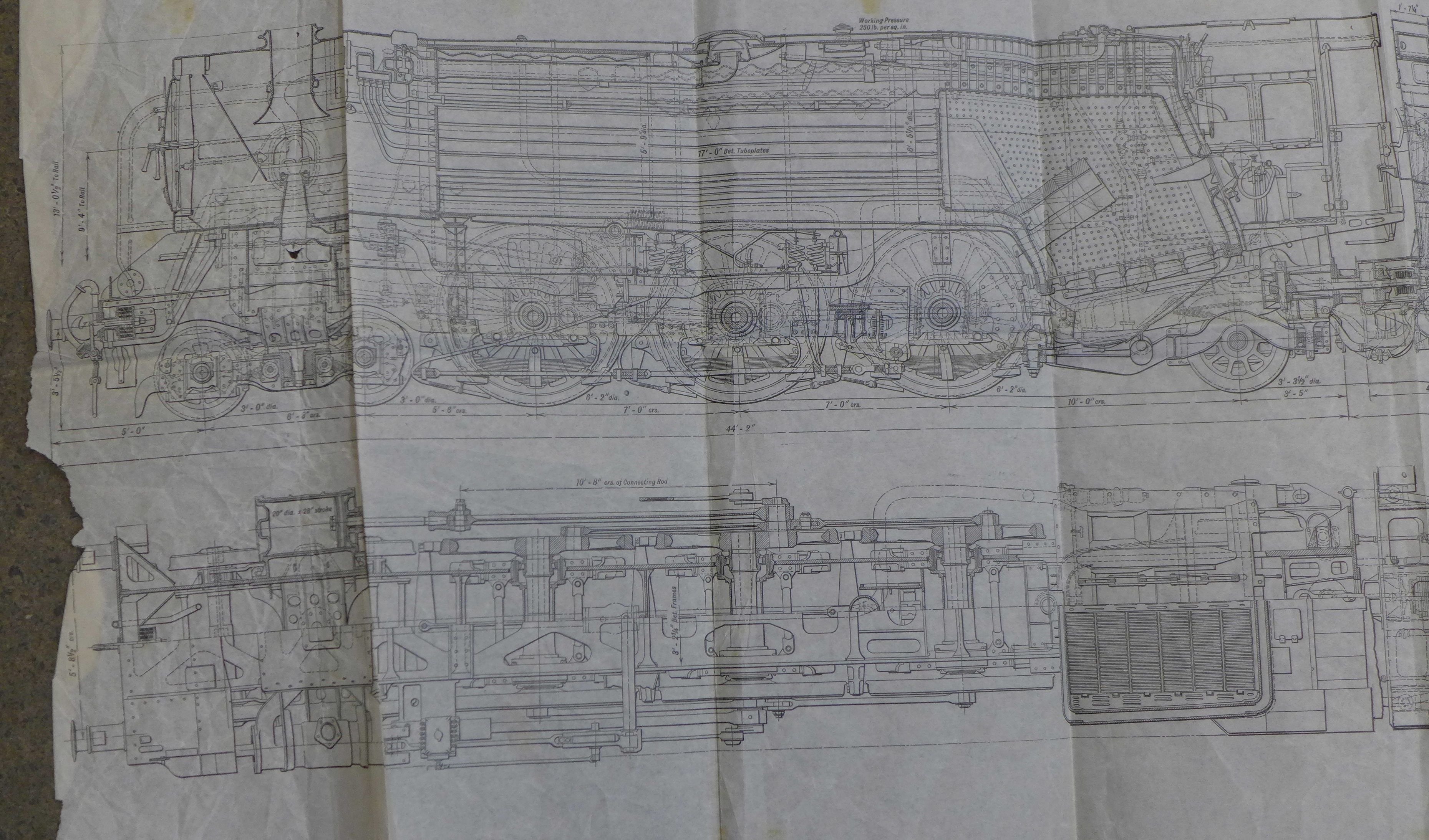 A diagram, Standard 4-6-2 Mixed Traffic Locomotive, No. - Image 2 of 3