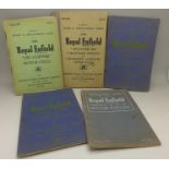 Six Royal Enfield 1950's parts and instruction books