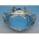 A pierced silver dish,