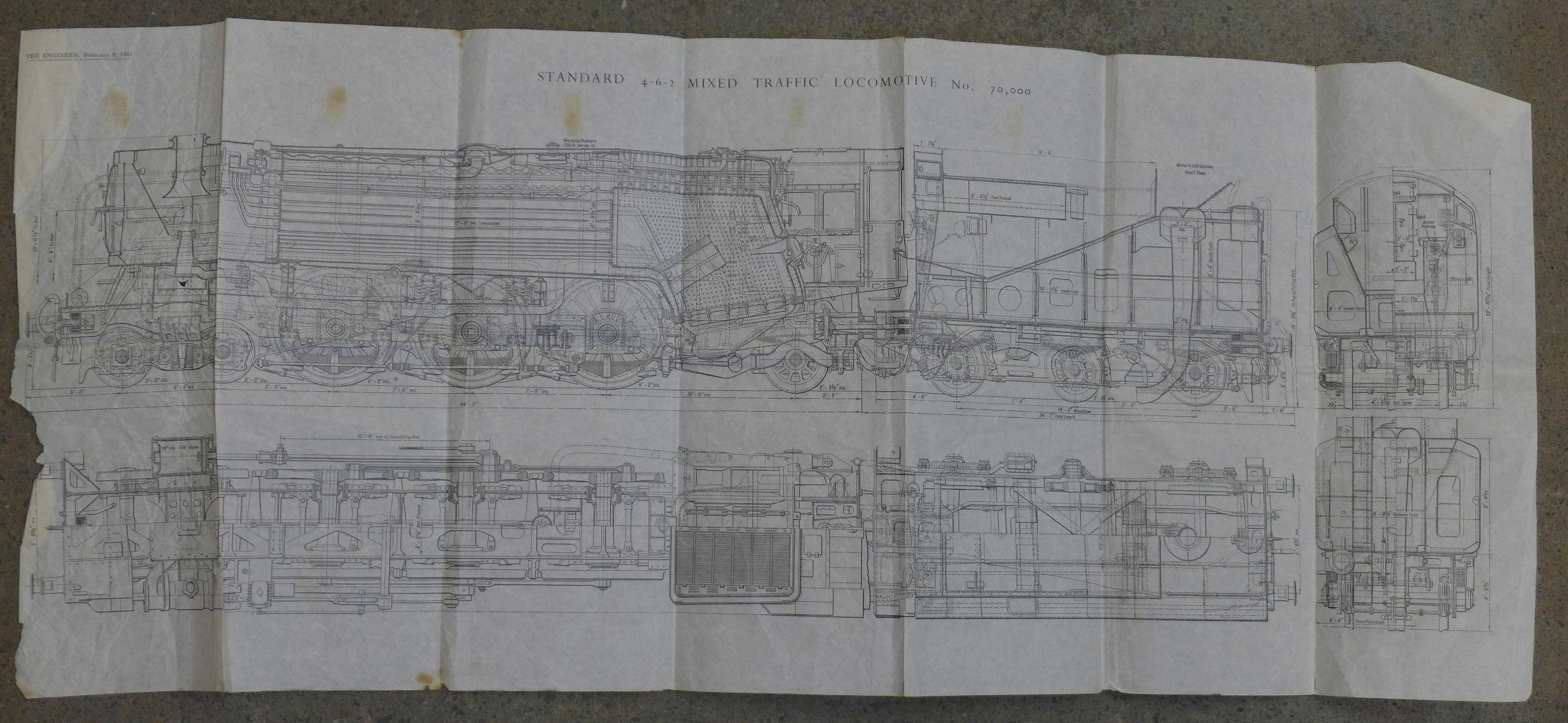 A diagram, Standard 4-6-2 Mixed Traffic Locomotive, No.