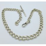 A silver Albert chain,