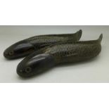 A pair of Chinese bronze fish,