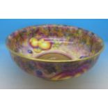 A hand decorated and signed bowl, D.
