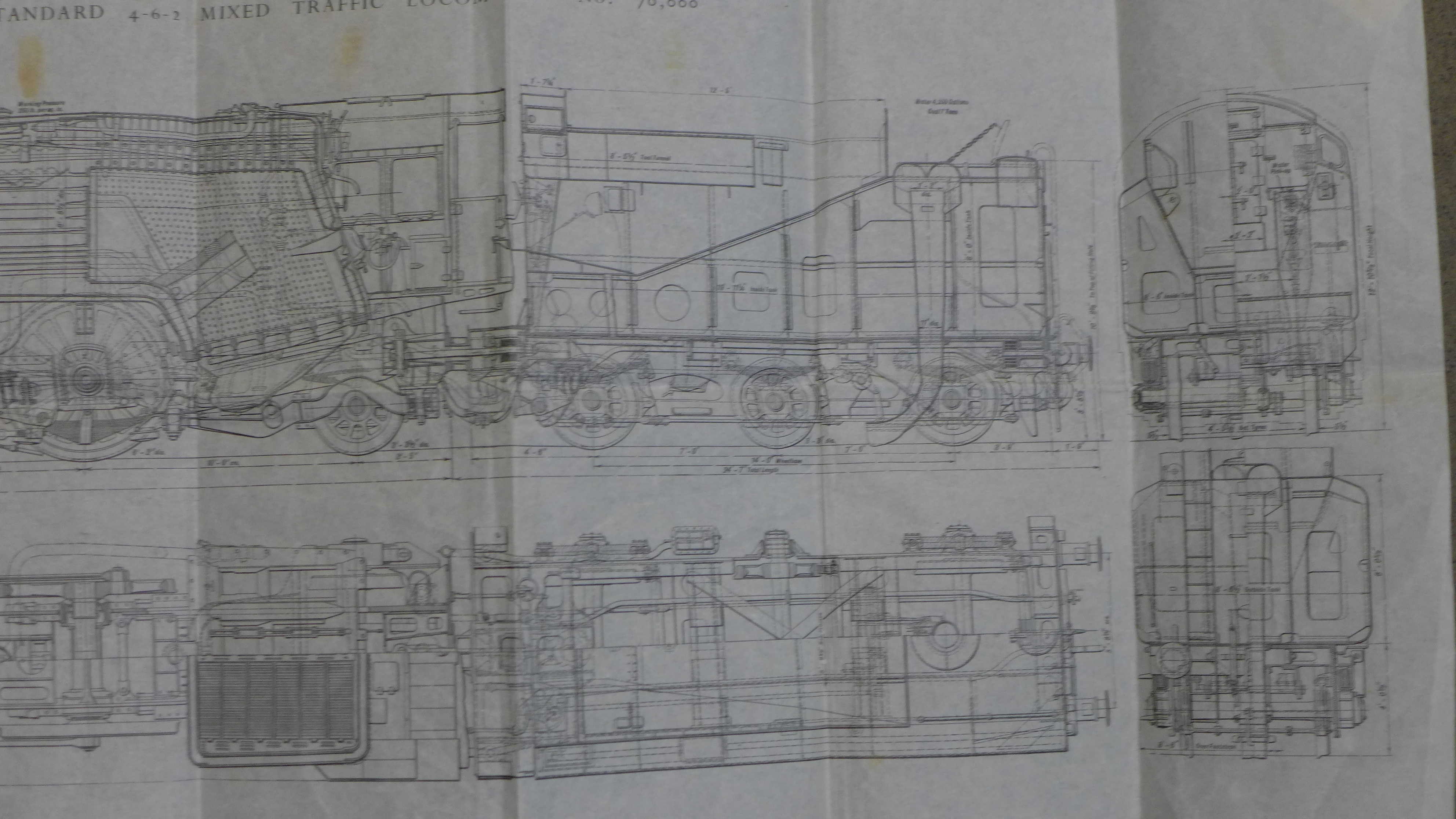 A diagram, Standard 4-6-2 Mixed Traffic Locomotive, No. - Image 3 of 3