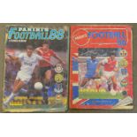 Two Panini fottball sticker albums,