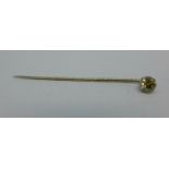 A diamond stick pin, over 0.