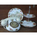 A Royal Albert Old Country Roses cake stand,