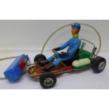 A battery operated remote controlled buggy