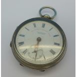 A silver pocket watch, Chester 1901, Graves,