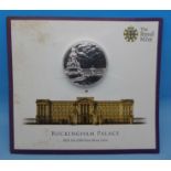 The Royal Mint Buckingham Palace 2015 UK £100 silver coin, 999 silver, 62.