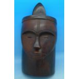 African tribal souvenir; a carved Fang mask, Gabon,