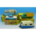 Four die-cast vehicles, one Corgi and three Dinky, Dinky 117, 188 and 343 and Corgi 231,