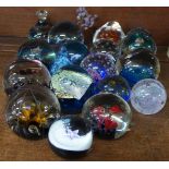 Eighteen glass paperweights including Caithness (10) and M'dina