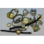 Lady's and gentleman's wristwatches including Favre Leuba, Smiths, etc.