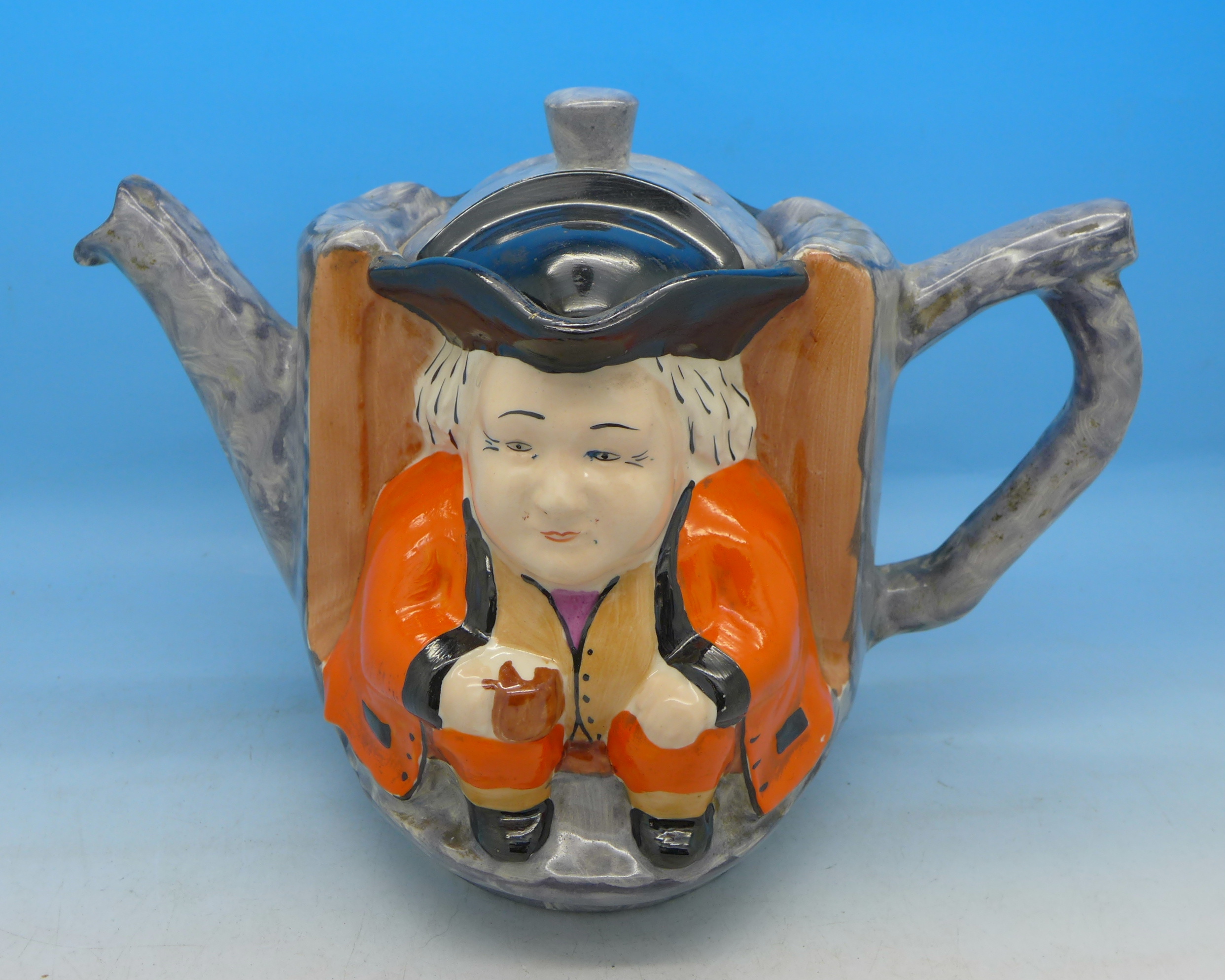 A Burslem pottery novelty Toby tea pot