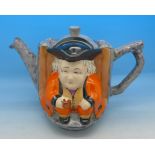 A Burslem pottery novelty Toby tea pot