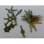 Thirty pocket watch keys