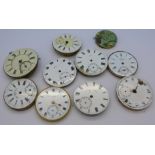 Ten pocket watch movements