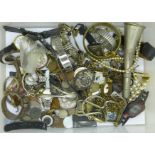 Costume jewellery, wristwatches, etc.