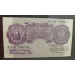 An album of English bank notes, WWII to Queen Elizabeth,