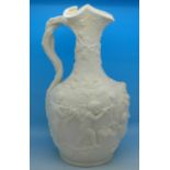 A Copeland Parian relief moulded jug, 27.