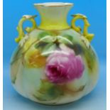 A Royal Worcester vase, signed K.