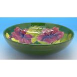 A large Moorcroft hibiscus pattern bowl, diameter 26.