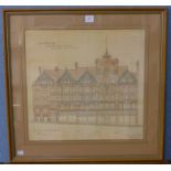 A Watson Fothergill architectural print, Shop Premises, King St.