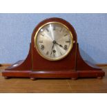 A German Kienzle mahogany mantel clock