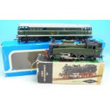 A HO gauge model locomotive, BR75, EM16, Veb Eisenbahn-Modellbau,