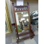 An Edward VII mahogany hall mirror