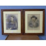 A pair of early photographic portraits,