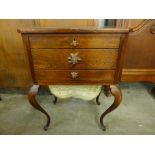 A French oak sewing table