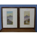 Alfred Graham, pair of Scottish Highland scenes, watercolour,