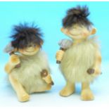 Two Enterprise Exclusive figures of cavemen,