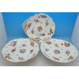 A set of three early 19th Century Nantgarw pottery shell shaped dishes,