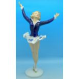 A Wallendorf figure of an ice skater, 25.