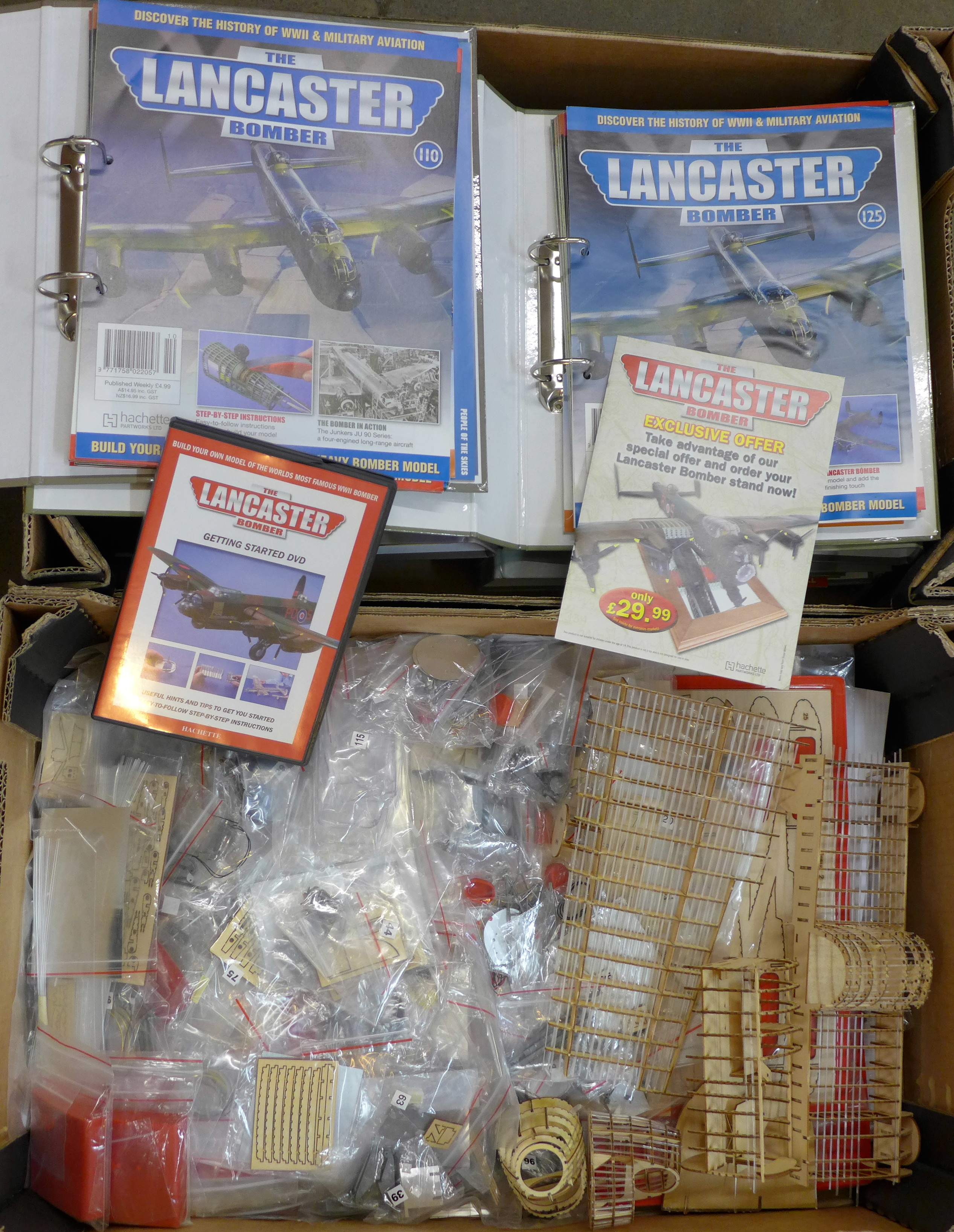 A Lancaster bomber kit with instructions