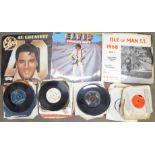 LP records and 7" singles including Elvis Presley,
