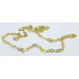 A long silver gilt chain,