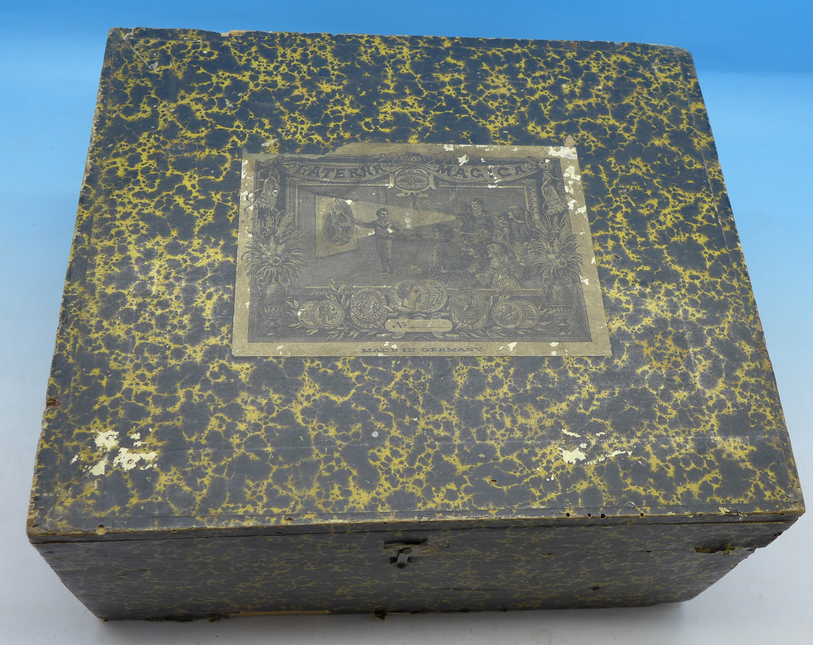A boxed magic lantern with a box of slides and loose slides, - Image 5 of 5