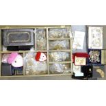Costume jewellery including plated chains in a display box, etc., 3.